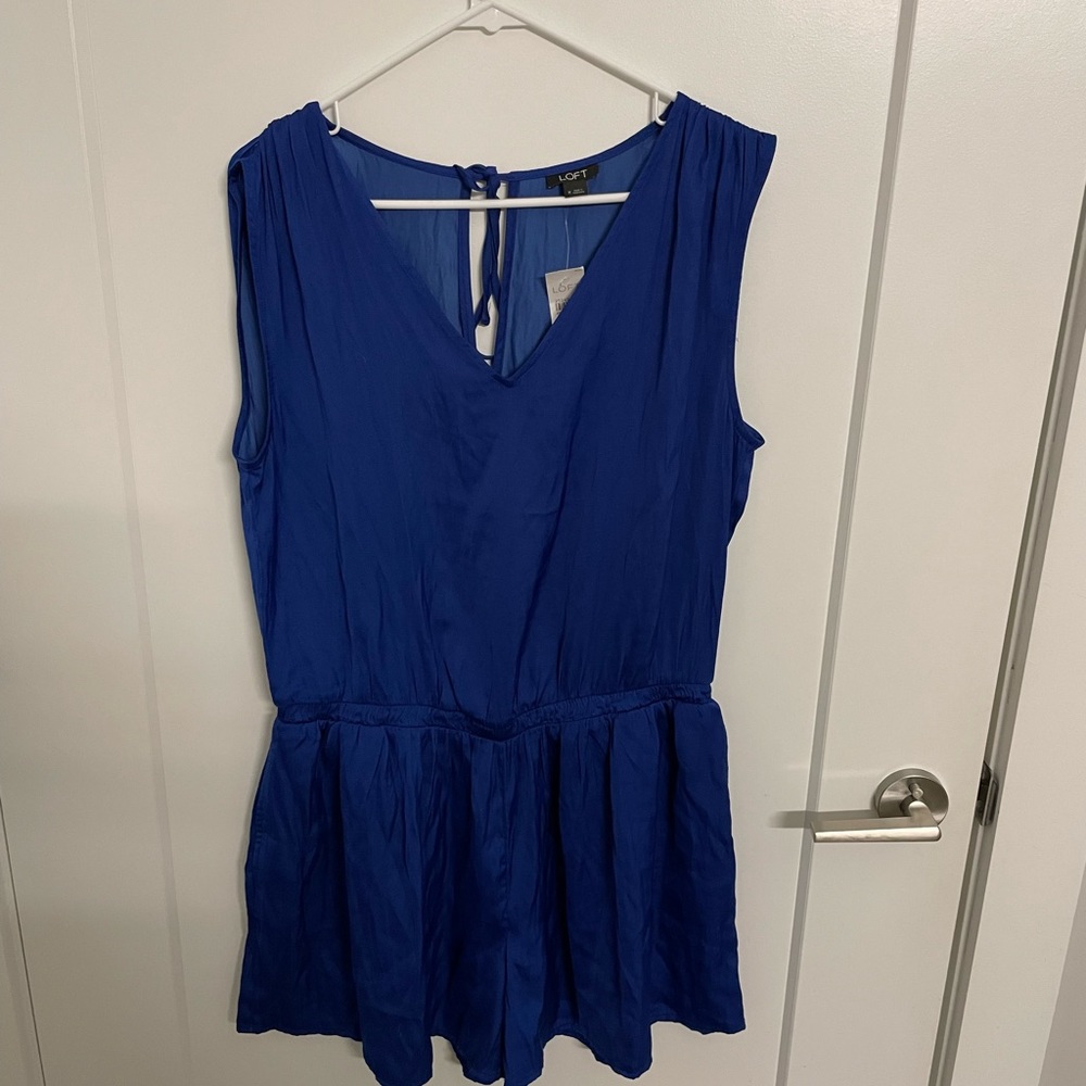 NWT! Loft Blue romper with pockets